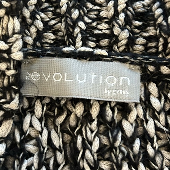 Black and white cardigan with open front size M - Picture 5 of 7